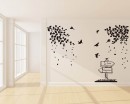Branches with Leaves Birds Wall Decal Vinyl Tree Art Stickers